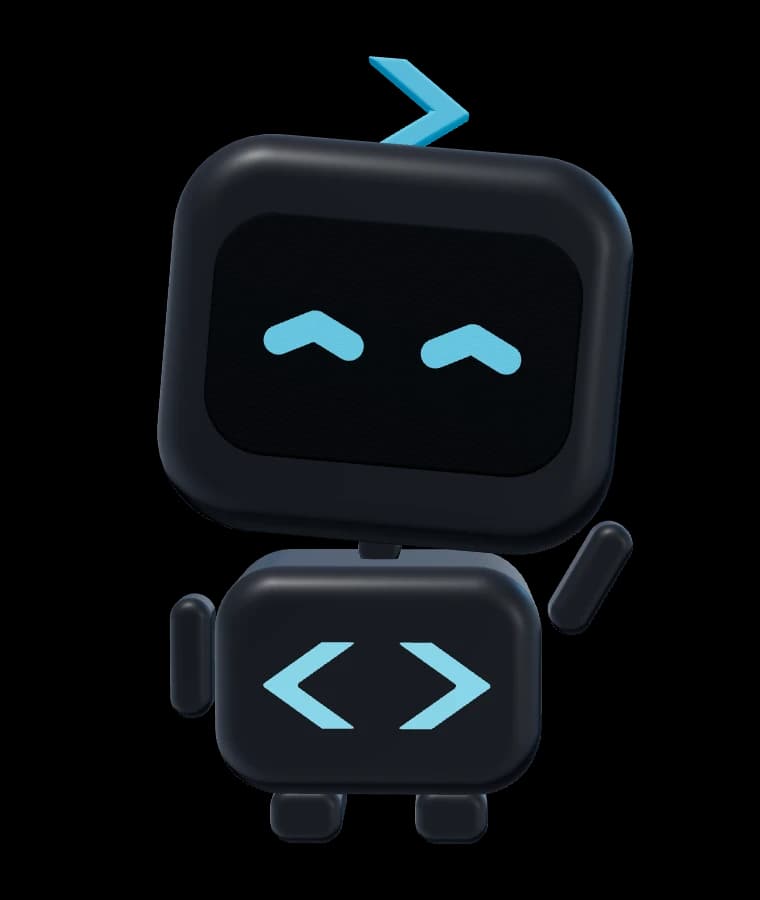 Navvi, o mascote robô da AvvanTI, acenando